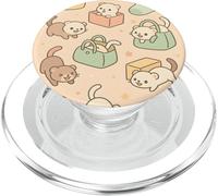 Cute Ferret Cartoon Kawaii Pastel Animal Playtime Art PopSockets PopGrip per MagSafe