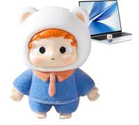 Cute Figures Collectibles - Flocking Doll Set, Mini Character Toy | Small Size Trendy Ornament With Soft Feature, Fashionable Desktop Display For Home Room Shelf, Office Table, Personal Collec