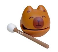 Cute Fish Drum, Portable Meditation Ornament, 2.36x2.76in Stress Relief Zen Design, Calming Sound Experience, Cartoon Wooden Animal Toy for Adult, Relaxation, Mindfulness