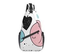 Cute Fish Love Mom Cross Chest Bag Zaino diagonale con tracolla Borsa a tracolla da viaggio Escursionismo Zaini per uomo Donna