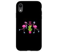 Cute Flamingo Around Christmas Tree Lights Graphic Designs Custodia per iPhone XR