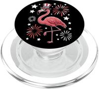 Cute Flamingo Independence Day 4 luglio Amante degli animali PopSockets PopGrip per MagSafe