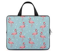 Cute Flamingo Laptop Bag Sleeve Funny Tablet Case Protettiva Carry Bag Valigetta con Maniglia 10 pollici