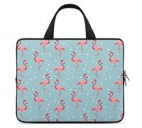 Cute Flamingo Laptop Bag Sleeve Funny Tablet Case Protettiva Carry Bag Valigetta con Maniglia 15 pollici