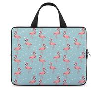Cute Flamingo Laptop Bag Sleeve Funny Tablet Case Protettiva Carry Bag Valigetta con Maniglia 17 pollici