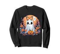 Cute Floral Ghost in The Forest Halloween Spooky Wildflowers Felpa