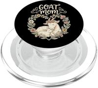 Cute Floral Goat Mom Homestead Farmer Mother PopSockets PopGrip per MagSafe