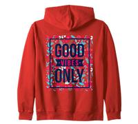 Cute Floral Good Vibes Only Motivational Good Vibes Quotes Felpa con Cappuccio
