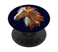 Cute Floral Wild Horse Country Love Horse Riding Women Girls PopSockets PopGrip Adesivo