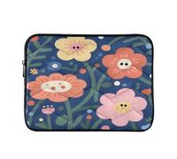 Cute Flower Garden 13" trapuntato Laptop Sleeve Case Soft Notebook Protector Bag Computer Carry Case