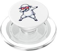 Cute Fluffy White Sheep Dabbing con occhiali da sole PopSockets PopGrip per MagSafe