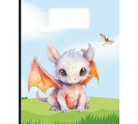Cute Flying Dragon Composition Notebook: Wide-Ruled 7.5 x 9.25 Journal for Kids | Fun Writing Notebook for School, Drawing, or Creative Writing | 110 Pages - Dragon-Themed Gift for Boys & Girls