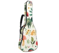 Cute Forest Animals Family - Custodia per chitarra acustica con 2 tasche, tracolla regolabile e gancio posteriore, adatta per chitarre elettriche, bassi e chitarre classiche, Famiglia di animali della