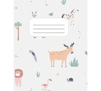 Cute Forest Animals Notebook - Woodland Seamless Pattern Journal | Adorable School Composition Book for Kids, Teens & Girls