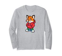 Cute Forest Red Fox Kawaii Fuchs Zorro Rotrock Maglia a Manica