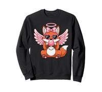 Cute Fox Angel with Wings Valentine's Day Love Felpa