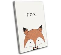Cute Fox Animal For Kids Room SINGLE TELA parete arte foto stampa