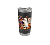 Cute Fox Halloween Witch Ghost Mummy Pumpkin Fox Lovers Bicchiere termico in acciaio inox doppia parete