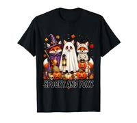 Cute Fox Halloween Witch Ghost Mummy Pumpkin Fox Lovers Maglietta