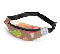 Cute Fox Hare Funghi Foglie Cute Puppies, sportivo per bambini adulti per uomo donna
