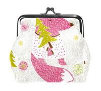 Cute Fox I Love Christmas Portamonete Portafogli Vintage Pouch Borse per regalo
