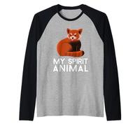 Cute Fox My Spirit Animal Funny Fox Maglia con Maniche Raglan