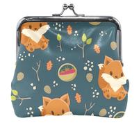 Cute Fox Portafoglio da donna blu dolce volpe blu classico, dolce volpe blu classico, Carina Volpe Blu, Classico