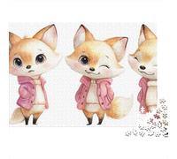 Cute Fox Stickers for Kids Puzzle Impossible 1000Pcs Decorazione Per La Casa. Rilassamento E Intelligence Per Adulti E Ragazzi Da 14 Anni 70x50cm/1000pcs