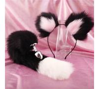 Cute Fox Tail Anal Plug Cat Ears Headbands Set Adult Games Nipple Clip Neck Collar Erotic Cosplay Sex Toys For Women(A4)