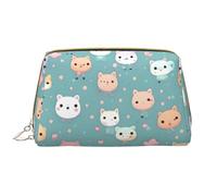 Cute Fox - Trousse portatile in pelle per cosmetici, articoli da toeletta e oggetti essenziali quotidiani, bianco, Taglia unica