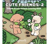 Cute Friends-2: Simple & Cute Animal Coloring Book