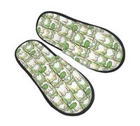 Cute Frog In Various Poses Unisex Pantofole Comode Scarpe Da Casa Calde Scarpe Di Cotone Per Esterno Camera Da Letto Interno L