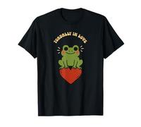 Cute Frog Valentine's Day Pun Toadally in Love Meme Maglietta