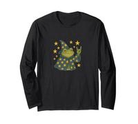 Cute Frog Wizard | Divertente rospo in Cappello da Strega e Stelle Maglia a Manica