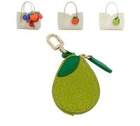 Cute Fruit Coin Purse Bag Charm Accessories,Strawberry Coinspurses,Fruits Coinpurse Keychain,Waterproof Leatherfruit Bag Charm for Girl Women (08)