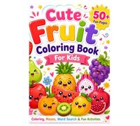 Cute Fruit Coloring Book for Kids: Coloring Pages, Mazes, Word Search & Fun Activities