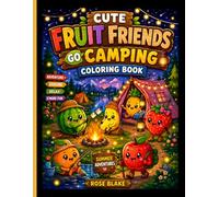 Cute Fruit Friends Go Camping Coloring Book: Fun and Relaxing Summer Camping Coloring Pages with Kawaii Fruits, Campfires, Tents, and Outdoor Adventures for Kids