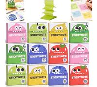 Cute Fruit Monster Pop-Up Sticky Notes Dispenser,Translucent Sticky Notes