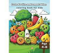 Cute fruits and vegetables coloring book