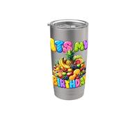 Cute Fruits Art I Kids per il mio compleanno Fruit Bicchiere termico in acciaio inox doppia parete