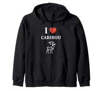 Cute Funny caribous Animals Little Simple i Love Caribou Felpa con Cappuccio