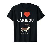 Cute Funny caribous Animals Little Simple i Love Caribou Maglietta