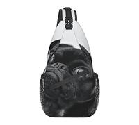 Cute Funny Dog Cross Chest Bag Zaino con tracolla diagonale Borsa a tracolla da viaggio Escursionismo Zaini per uomo Donna