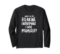 Cute Funny Exercise - Dove Sono Le endorfine? Maglia a Manica