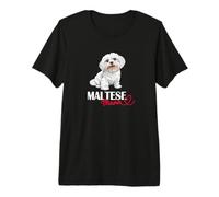 Cute Funny Heart Mom Mama Maltese Lover Maglietta Premium