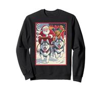 Cute Funny Husky Christmas Sled Team - Santa's Dog Sled Crew Felpa