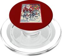 Cute Funny Husky Christmas Sled Team - Santa's Dog Sled Crew PopSockets PopGrip per MagSafe