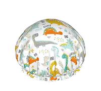 Cute Funny Kids Dinosaurs Cuffia da a impermeabile riutilizzabile da bagno elastica per donna, cappellini per ragazze Spa Uso domestico, hotel e parrucchiere