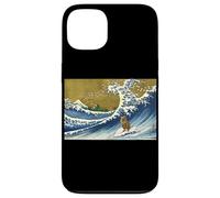Cute Funny Kids Surfing A Great Wave Baby Quokka Lover Custodia per iPhone 13