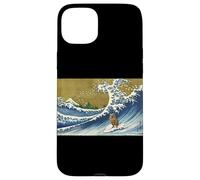 Cute Funny Kids Surfing A Great Wave Baby Quokka Lover Custodia per iPhone 15 Plus